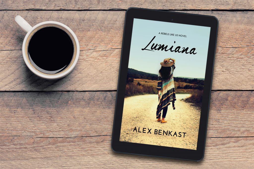 Lumiana Book Cover and Coffee