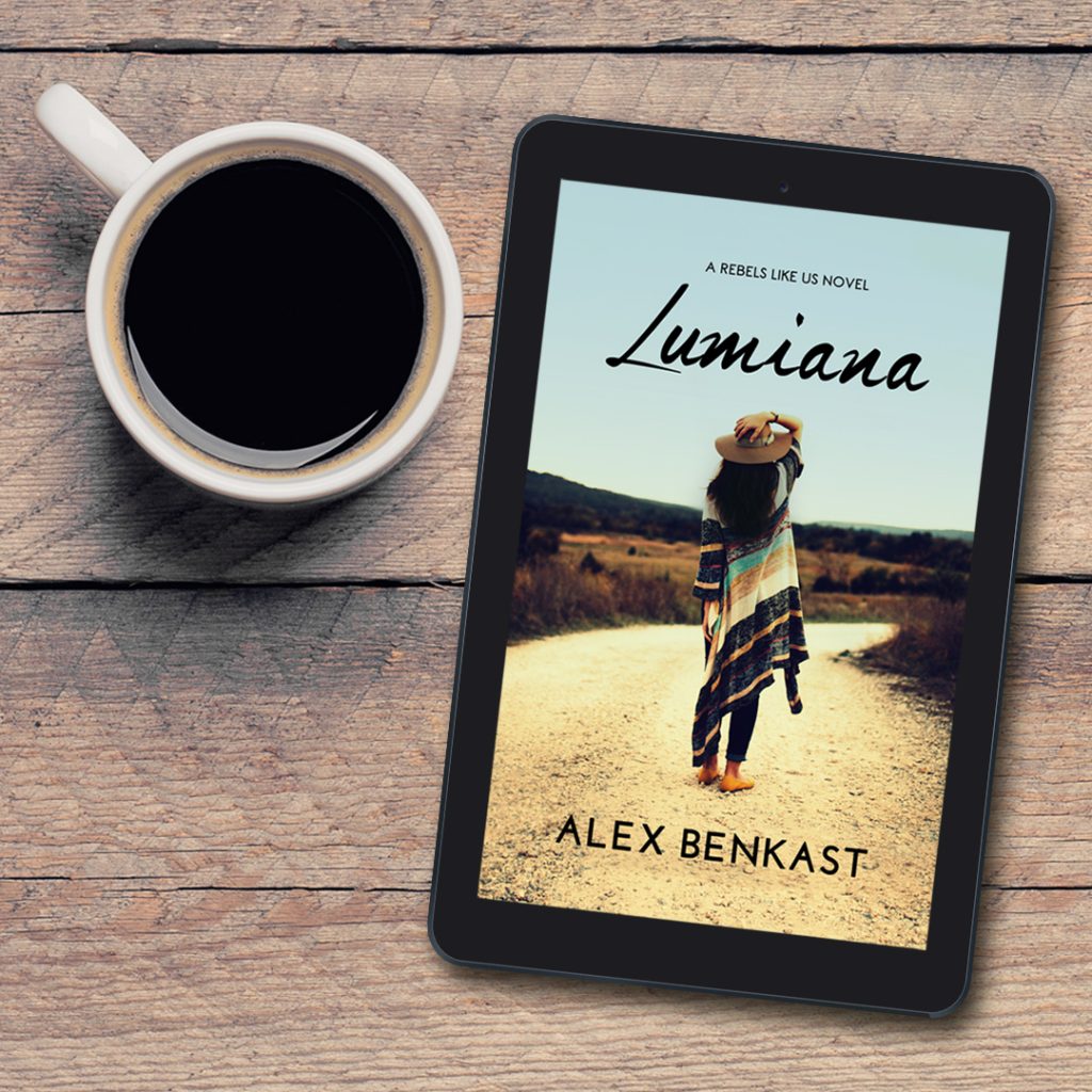 Cover of Lumiana by Alex Benkast and coffee