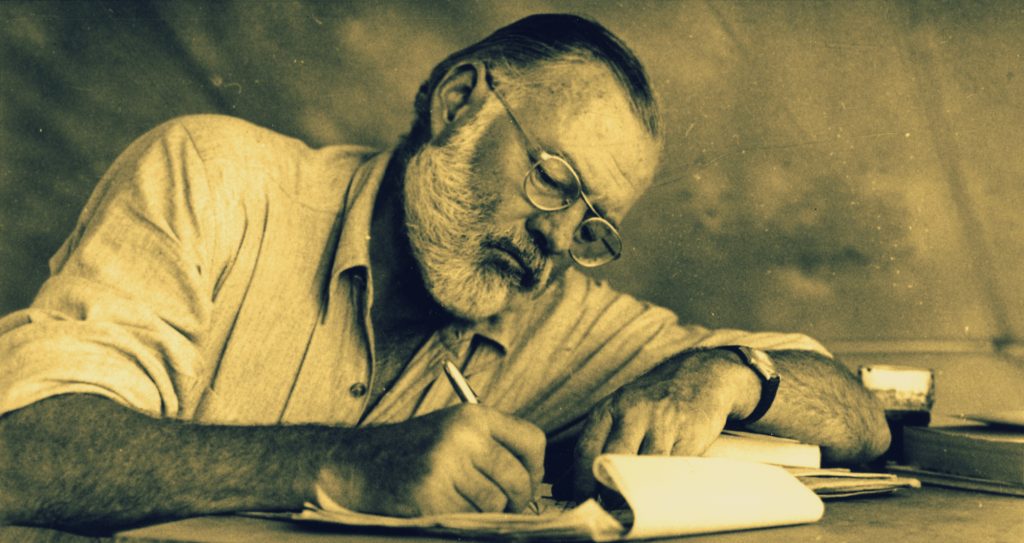 Hemingway writing